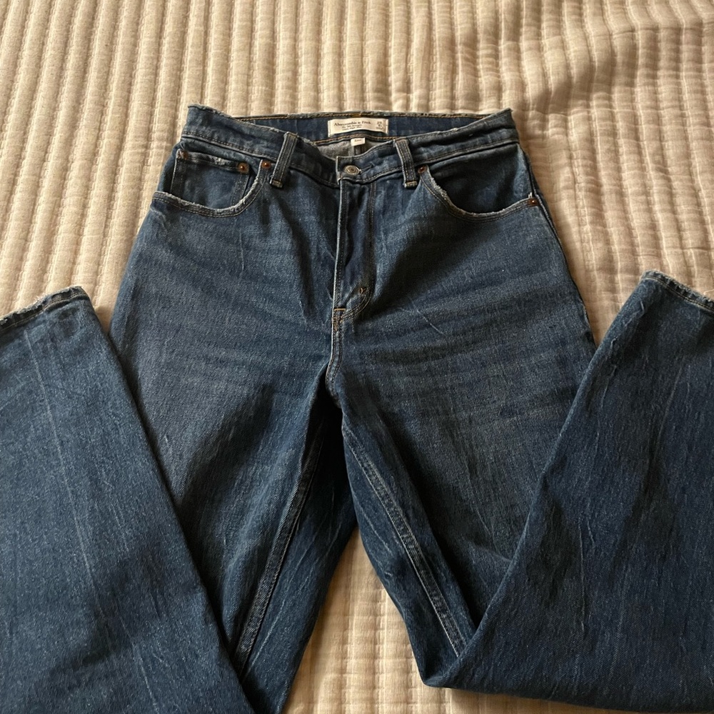 Abercrombie curve love 90’s ultra high rise straight jeans